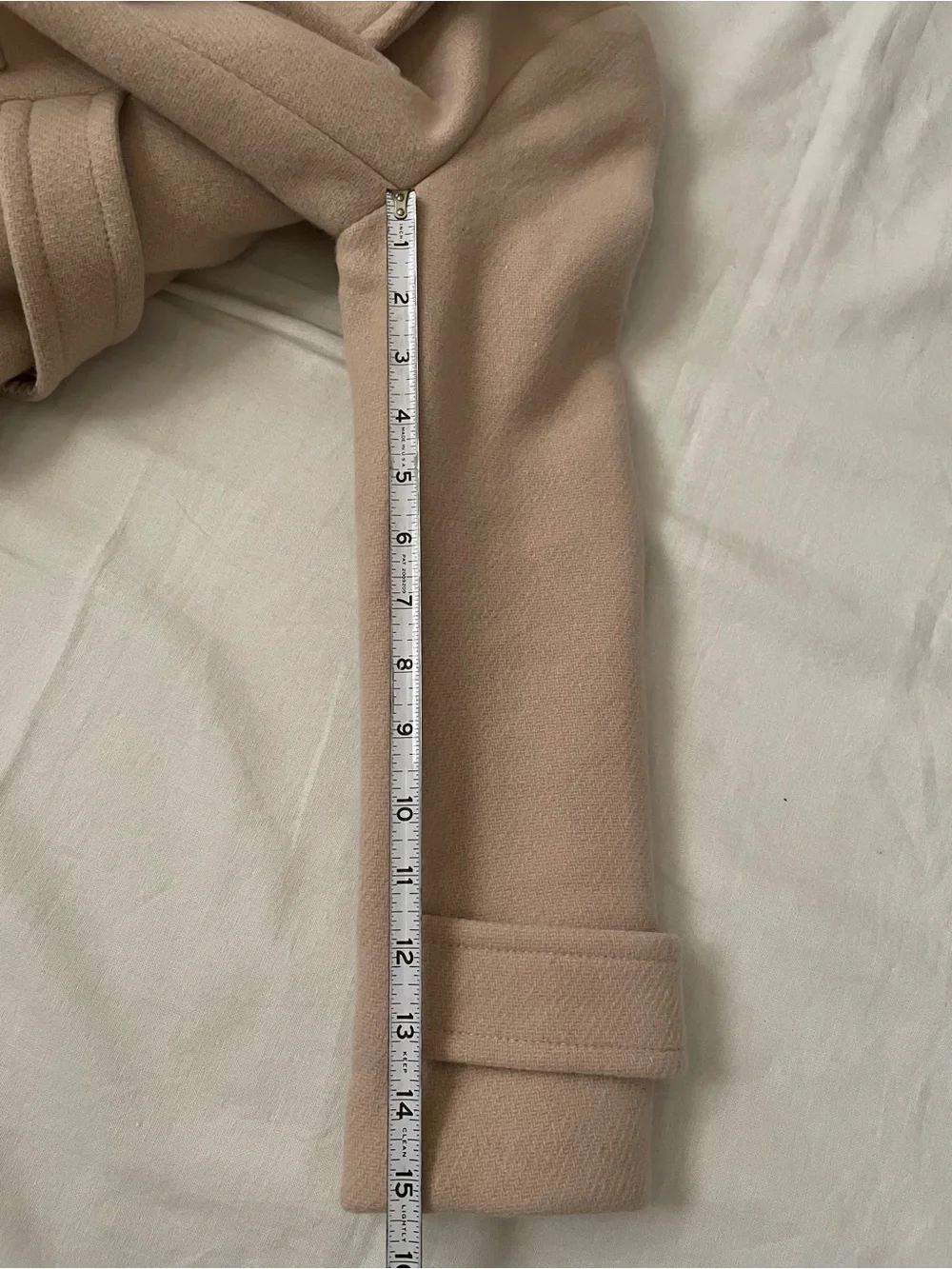 J. Crew Double-Breasted Peacoat in Blush Pink with Gold Buttons - Picture 14 of 14